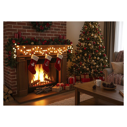 Luzes de Natal 180 NANOLEDs aglomerados estrelinhas luz quente 3 m 2