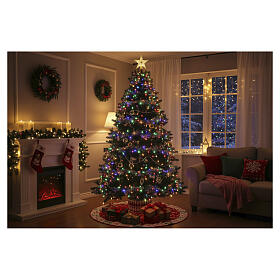 Lichterkette, 600 Nano-LED, RGB, mit Fernbedienung, 10 m