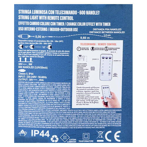 Guirlande lumineuse 600 NANOLEDs RGB avec télécommande 10 m 7