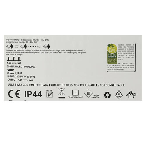 Set 3 stelle dorate luce calda bianca 80x50x10cm 6