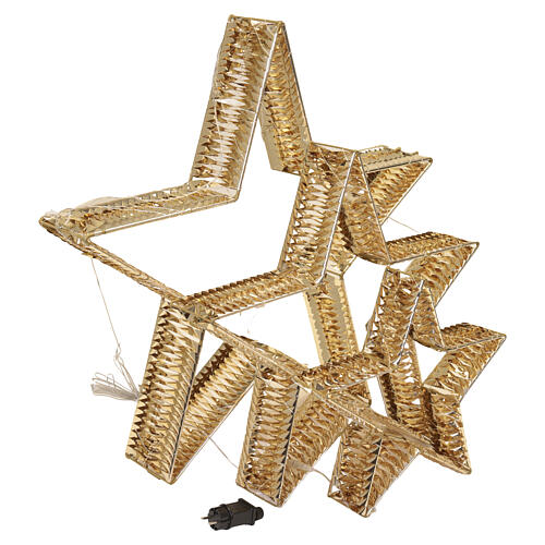 Figura świetlna - 3 gwiazdy, złota wstążka, 720 NANOLED, 140x80x15 cm 7