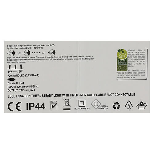 Figura luminosa 3 estrelas fita dourada 720 NANOLEDs 140x80x15 cm 6