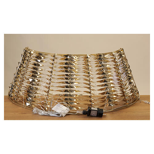 Housse pour base de sapin en or 600 NANOLEDs diamètre 50-70x30 cm 7