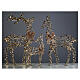 Family of reindeers with gold ribbon, 40x80 in s5