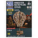 Leuchtdekoration, Heißluftballon mit Goldband, 210 Nano-LED, 40 cm s4
