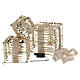 Set of 3 Christmas gift boxes with golden ribbon 300 NANOLEDs, 76x25cm s7