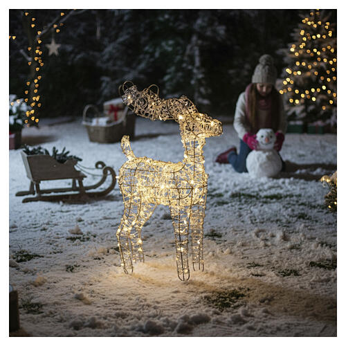 Renne avec fil de boules 500 NANOLEDs lumière chaude 60x30x10 cm 1
