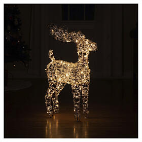 Renna con filo sferette 500 NANOLED luce calda 60x30x10cm