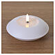 Vela de Navidad efecto fuego blanco cálido 12 cm diámetro s1