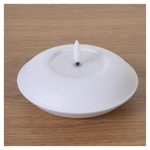 Bougie de Noël LED effet feu blanc chaud Ø 12 cm 4