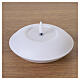 Christmas candle with warm white fire effect 12cm diameter s4