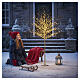Golden lighted tree 96 NANOLEDs warm light, 60cm s1