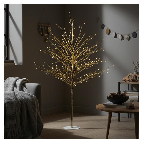 Lighted tree with gold decorations 90cm NANOLED 240 3