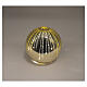 Esfera de vidrio dorado metalizado con estrellas y franjas perforadas LED s5
