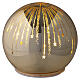 Sphère en verre métallisé doré avec étoiles et rayures perforées LED s1