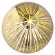 Sphère en verre métallisé doré avec étoiles et rayures perforées LED s3