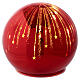 Esfera con led de vidrio rojo 15 nanoLED 12cm s1