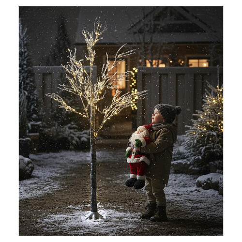 Albero innevato con luci led 90cm 120 NANOLED bianco caldo 1