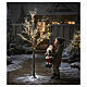 Snow-covered tree with 90cm LED lights 120 NANOLEDs warm white s1