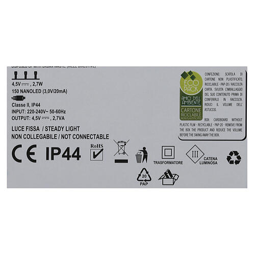 Árvore com neve luz fixa branco quente 120 cm 4