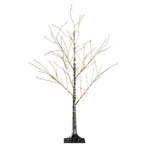 Árvore efeito de madeira com luz fixa quente 90 cm 4