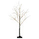 Arbre tronc bois lumineux 120 cm blanc chaud s4