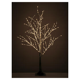 Albero tronco legno luminoso 120cm bianco caldo