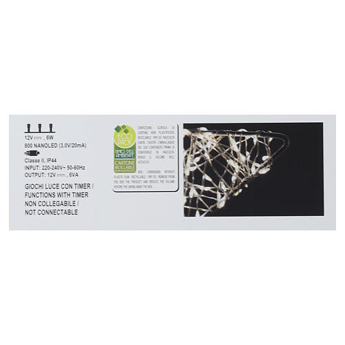 Figura luminosa stella 2D in metallo 800 NANOLED 55cm 4