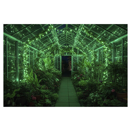 Lichterkette, 300 LED, grün, mit Lichtprogrammen, 15 m 2