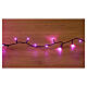 Corrente luminosa 300 LEDs cor-de-rosa para decoração de Natal s4