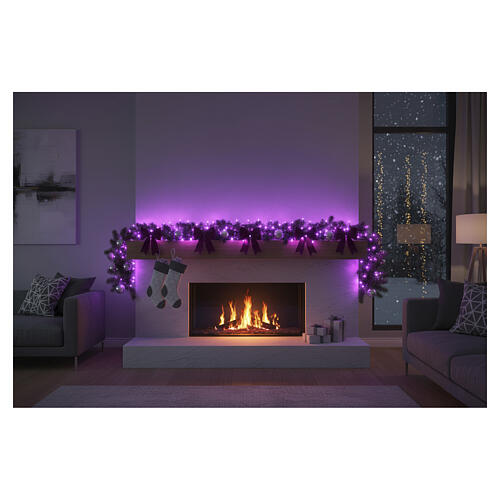 Purple Christmas light chain with 300 LEDs 2