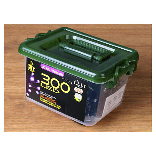 Luzes de Natal roxas com 300 LEDs 7