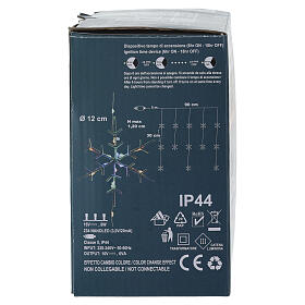 Rain of snowflakes, light curtain with 234 RGB nanoLEDs