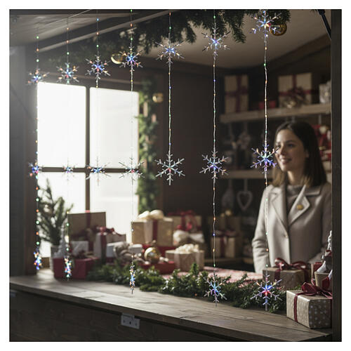 Rain of snowflakes, light curtain with 234 RGB nanoLEDs 5