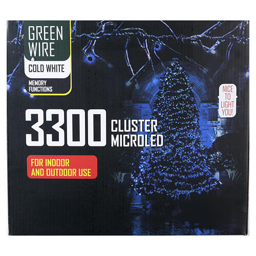 Christmas light chain with 3000 cold white microLEDs 5