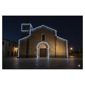 Catena luminosa natalizia 3000 MICROLED luce fredda