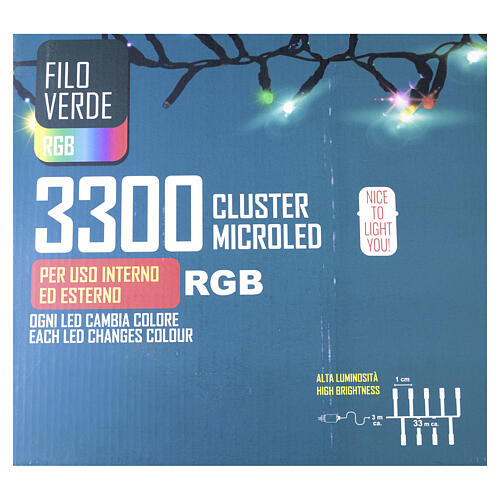 Luzes de Natal aglomeradas 3000 LEDs RGB 9