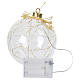 Sphère lumineuse 60 LEDs blanc chaud en verre usage intérieur 15 cm s5