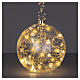 Decoración esfera vidrio 80 LED luz cálida 20 cm para interior s1