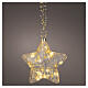 Estrella luminosa 70 LED blanco cálido vidrio 20 cm para interior s1
