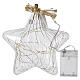 Estrella luminosa 70 LED blanco cálido vidrio 20 cm para interior s4