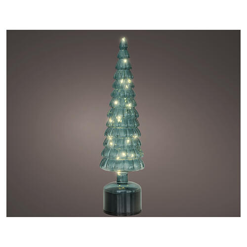 LED tree with 20 warm white micro LEDs for indoor use, 16 in, glass 3