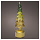 Indoor LED tree with 15 warm white micro LEDs, 14 in, glass s1