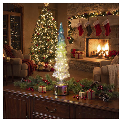 Albero natalizio luminoso 20 micro LED luce calda 40 cm per interno 2