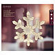 Copo de nieve tejido luminoso 604 LED blanco cálido 60 cm uso interior s3