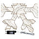 Copo de nieve tejido luminoso 604 LED blanco cálido 60 cm uso interior s5