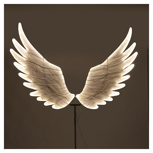 Angel fabric wings with 1064 warm white LEDs, 65 in, for indoor 2