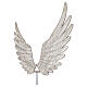 Angel fabric wings with 1064 warm white LEDs, 65 in, for indoor s6