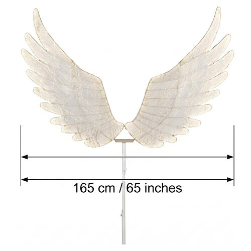 Fabric angel wings 1064 LEDs warm white 164 cm indoor use 3