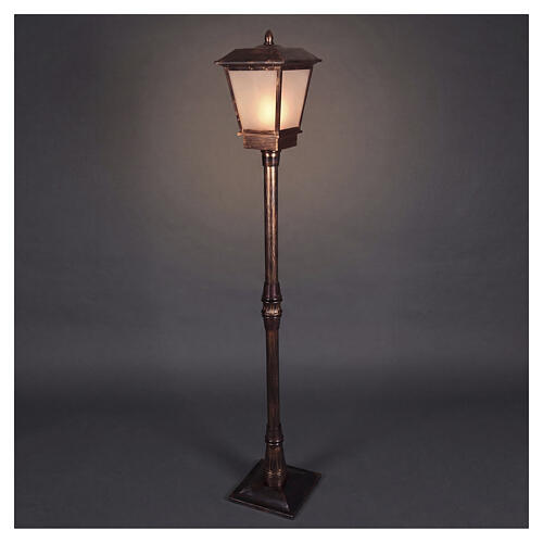 Farola luminosa 95 LED luz cálida efecto llama 160x25x25 cm para exterior 1